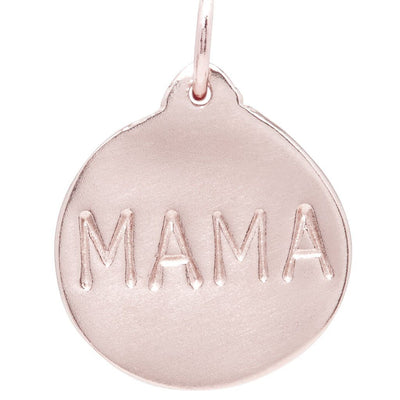 "Mama" Disk Charm Jewelry Helen Ficalora 14k Pink Gold For Necklaces And Bracelets
