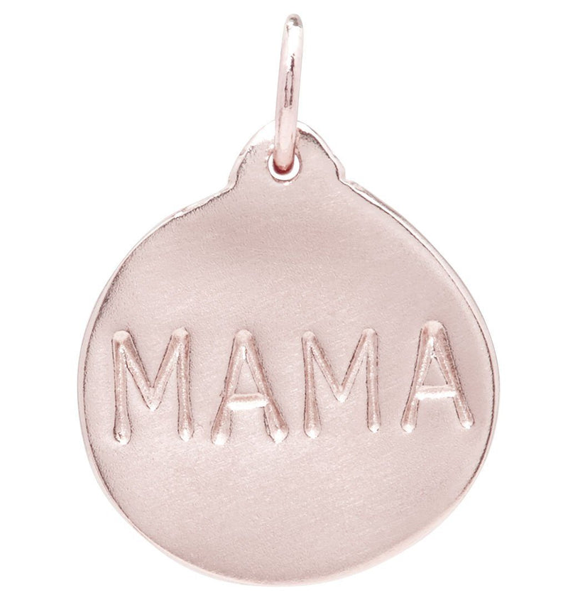 "Mama" Disk Charm Jewelry Helen Ficalora 14k Pink Gold For Necklaces And Bracelets