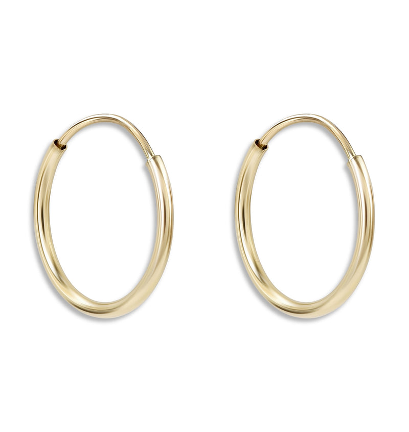 Dainty Hoop Earrings - Helen Ficalora Jewelry - 14k Yellow Gold