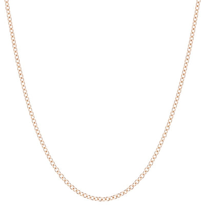 Helen Ficalora 14K Rose Gold Thin Cable Simple Necklace Chain 