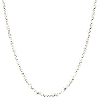 Helen Ficalora 14K White Gold Thin Cable Simple Necklace Chain 