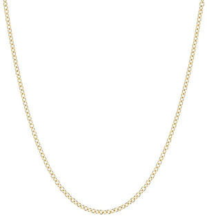 Helen Ficalora 14K Yellow Gold Thin Cable Simple Necklace Chain 