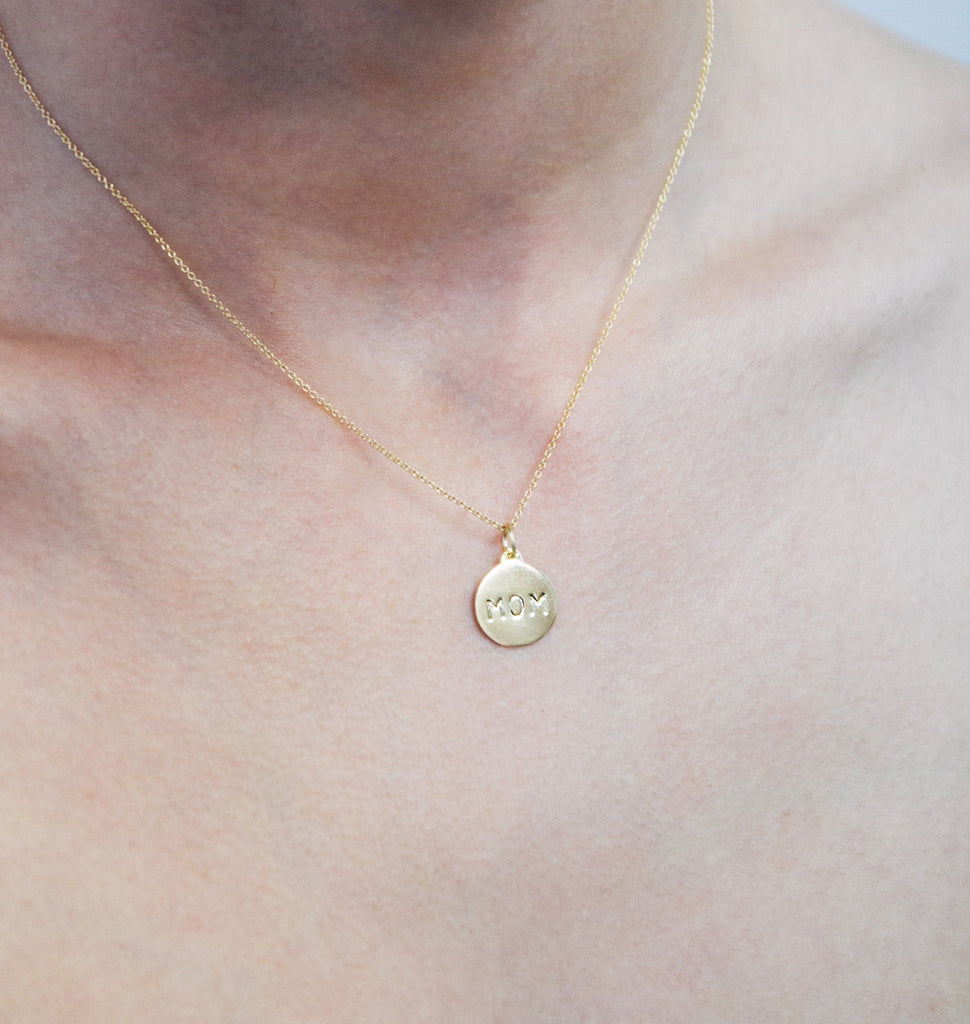 "Mom" Disk Charm Jewelry Helen Ficalora 