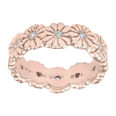 Helen Ficalora Daisy Flower Band Ring With Diamonds 14k Rose Gold