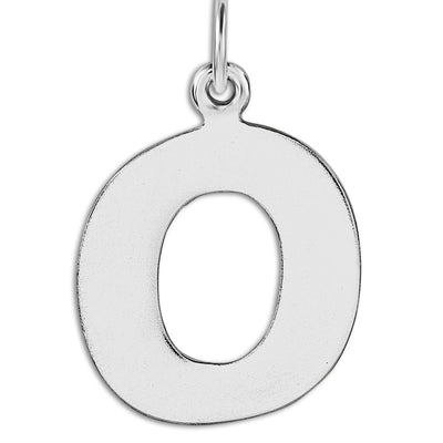 "O" Cutout Letter Charm Sterling Silver Jewelry For Necklaces And Bracelets From Helen Ficalora Every Letter And Initial Available