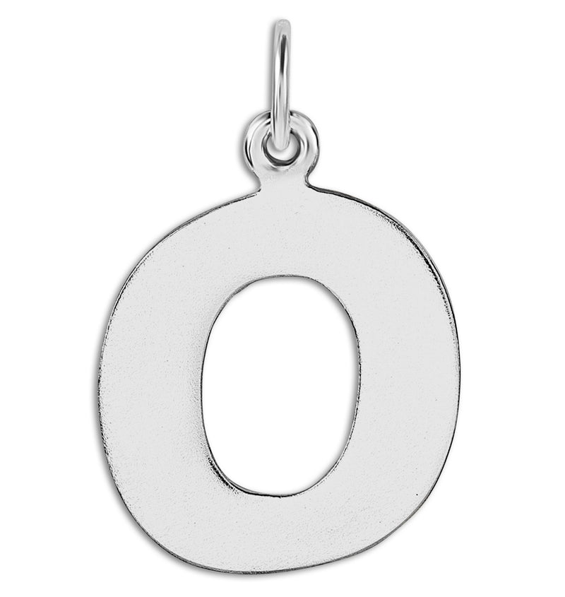 "O" Cutout Letter Charm Sterling Silver Jewelry For Necklaces And Bracelets From Helen Ficalora Every Letter And Initial Available