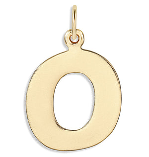 "O" Cutout Letter Charm 14k Yellow Gold Jewelry For Necklaces And Bracelets From Helen Ficalora Every Letter And Initial Available