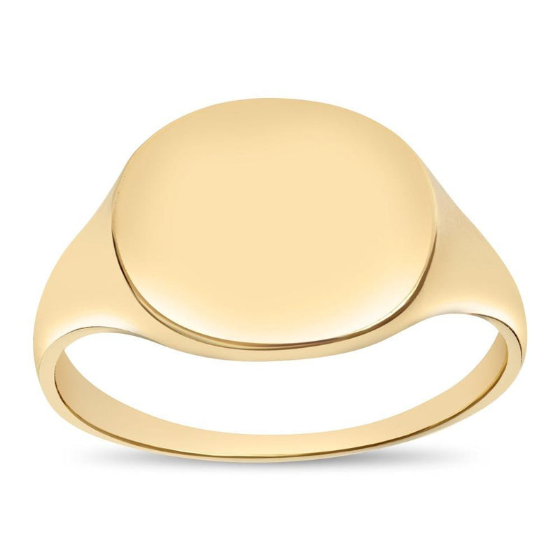 Helen Ficalora 14k Gold Oval Signet Ring