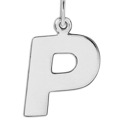 "P" Cutout Letter Charm Sterling Silver Jewelry For Necklaces And Bracelets From Helen Ficalora Every Letter And Initial Available