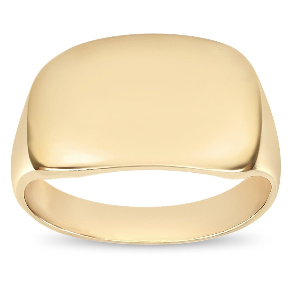 Helen Ficalora's Rectangle Signet Ring 14k Yellow Gold