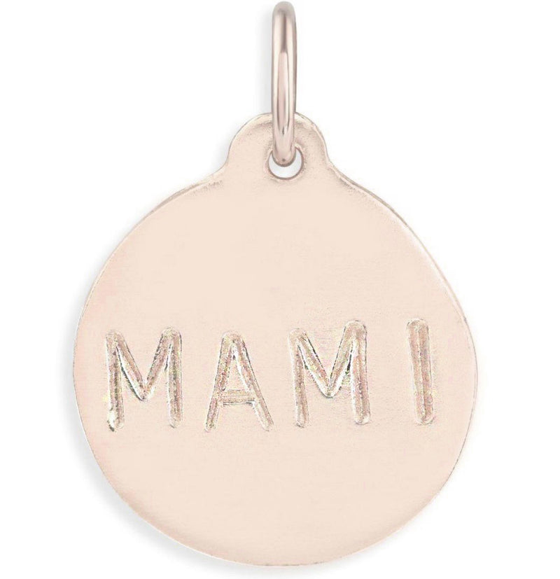 Mami Disk Charm - Helen Ficalora Jewelry - 14k Pink Gold