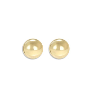 Small Ball Earrings - Helen Ficalora Jewelry - 14k Yellow Gold