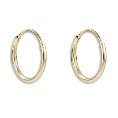 Dainty Hoop Earrings - Helen Ficalora Jewelry - 14k Yellow Gold