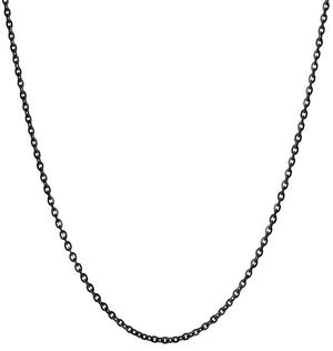 Helen's Black Chain lovingly crafted in New York. Made With Solid Sterling Silver. Size 15-19 inches. Gift Wrapped. Free Express Shipping.