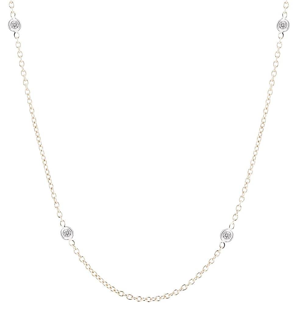 Diamond necklace white gold chain Clearance