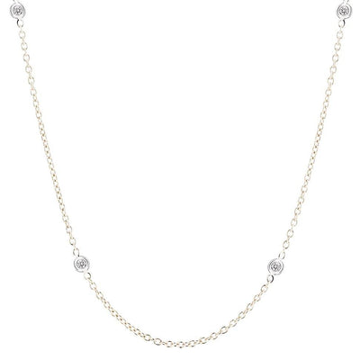 Helen Ficalora 14K White Gold Chain With Diamonds