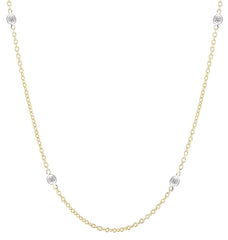 Diamond Chain | Diamond Necklace Chain | Gold Chain with Diamonds 14K White Gold / 16in by Helen Ficalora