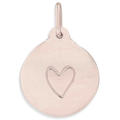 Stamped Heart Charm