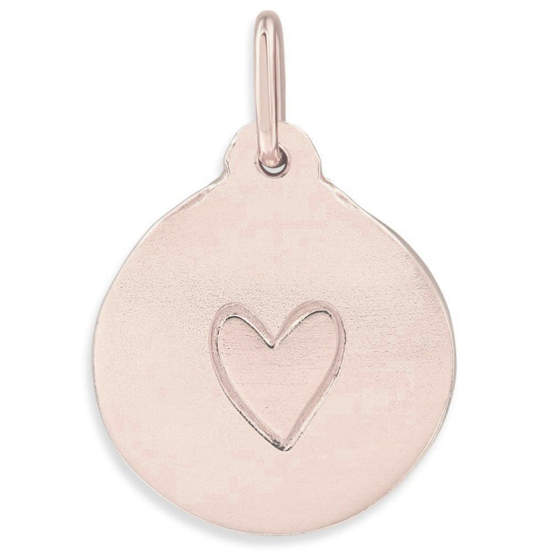 Stamped Heart Charm