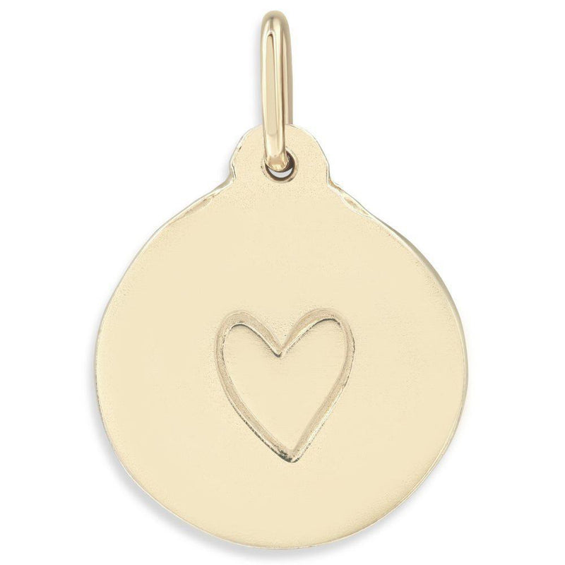 Stamped Heart Charm Jewelry Helen Ficalora 14k Yellow Gold For Necklace And Bracelet
