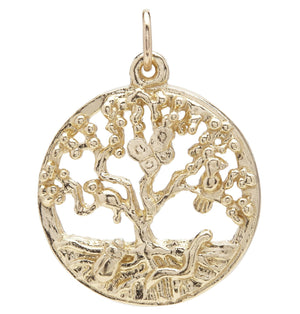 Tree of Life Charm Jewelry Helen Ficalora 14k Yellow Gold For Necklaces And Bracelets