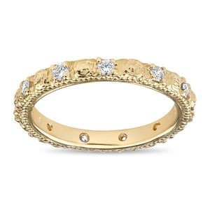 Helen Ficalora Rose Flower Diamond Ring in 14k Gold 