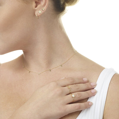 Helen Ficalora Dainty Opal Stackable Ring in Gold