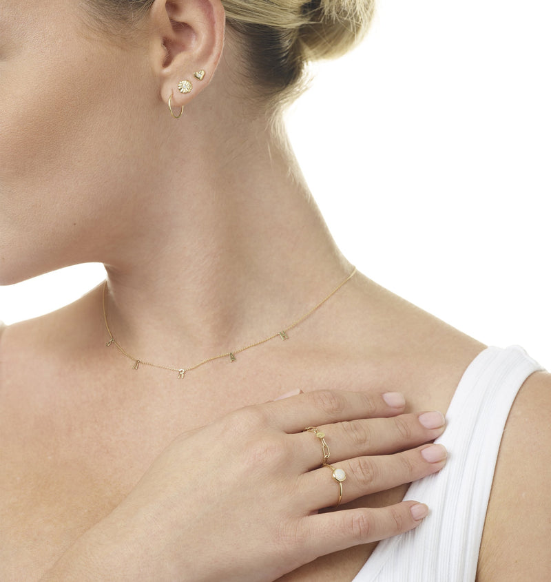 Helen Ficalora Dainty Opal Stackable Ring in Gold