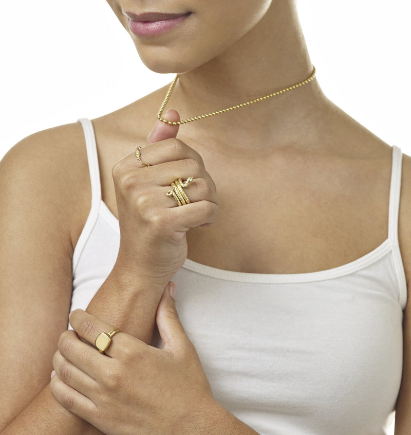 Square Signet Ring Jewelry Helen Ficalora 14k Yellow