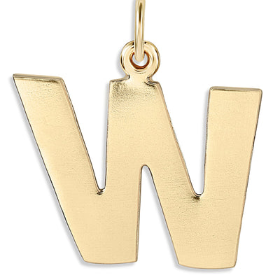 "W" Cutout Letter Charm 14k Yellow Gold Jewelry For Necklaces And Bracelets From Helen Ficalora Every Letter And Initial Available
