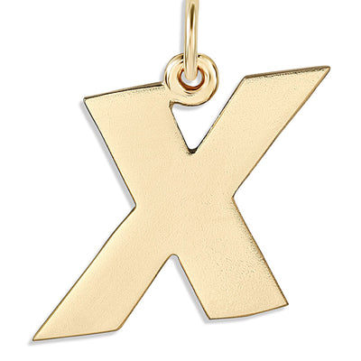 "X" Cutout Letter Charm 14k Yellow Gold Jewelry For Necklaces And Bracelets From Helen Ficalora Every Letter And Initial Available