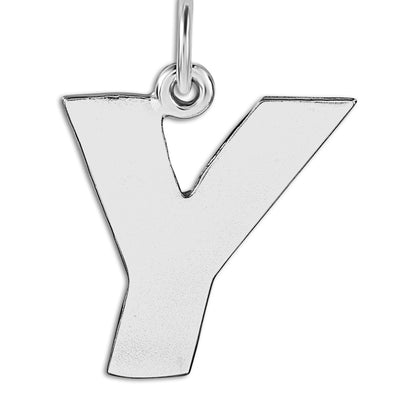 "Y" Cutout Letter Charm Sterling Silver Jewelry For Necklaces And Bracelets From Helen Ficalora Every Letter And Initial Available
