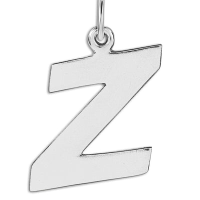 "Z" Cutout Letter Charm Sterling Silver Jewelry For Necklaces And Bracelets From Helen Ficalora Every Letter And Initial Available