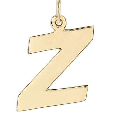 "Z" Cutout Letter Charm 14k Yellow Gold Jewelry For Necklaces And Bracelets From Helen Ficalora Every Letter And Initial Available
