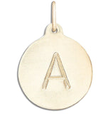 "A" Alphabet Charm 14k Yellow Gold Jewelry For Initial Necklace And Letter Necklace From Helen Ficalora Every Letter And Initial Available