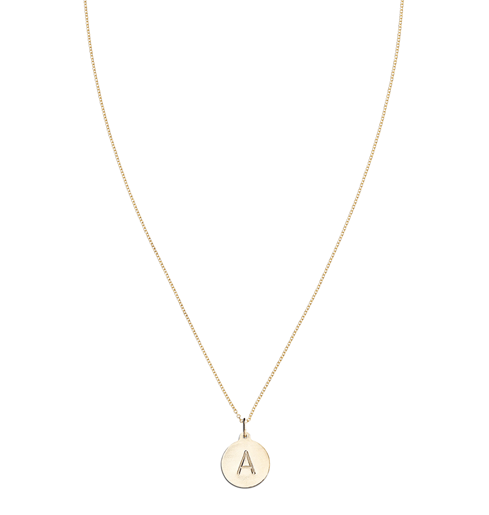Letter Charm - Initial Necklace Pendant - Monogram Gold Charm Bracelet 14K Yellow Gold by Helen Ficalora