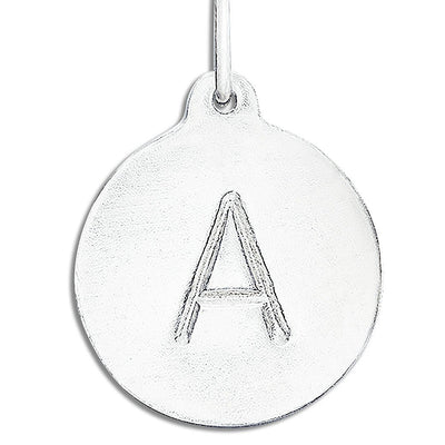 "A" Alphabet Charm Sterling Silver Jewelry For Necklaces And Bracelets From Helen Ficalora Every Letter And Initial Available
