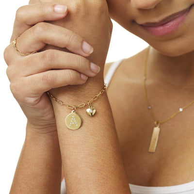 "P" Alphabet Charm 14k Yellow Gold Pavé Diamond Jewelry For Necklaces And Bracelets From Helen Ficalora Every Letter And Initial Available