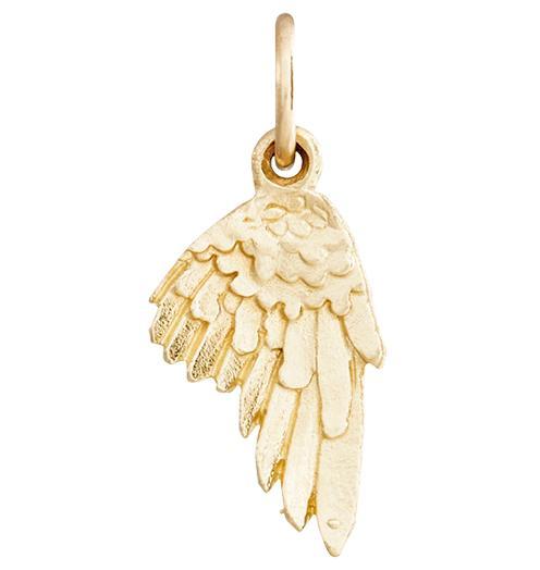 Angel Wing Mini Charm 14k Yellow Gold