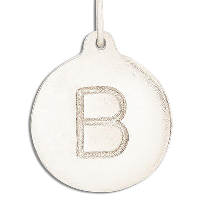 "B" Alphabet Charm 14k White Gold Jewelry For Necklaces And Bracelets From Helen Ficalora Every Letter And Initial Available