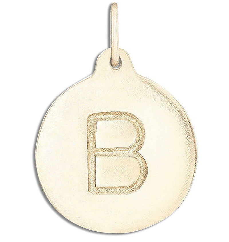 "B" Alphabet Charm 14k Yellow Gold Jewelry For Necklaces And Bracelets From Helen Ficalora Every Letter And Initial Available