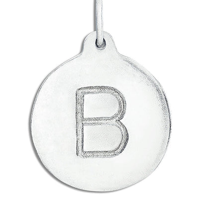 "B" Alphabet Charm Sterling Silver Jewelry For Necklaces And Bracelets From Helen Ficalora Every Letter And Initial Available