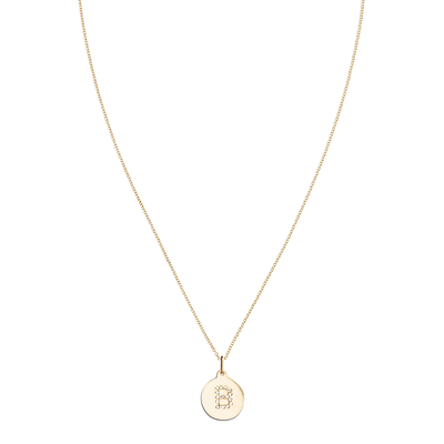 "B" Alphabet Charm 14k Yellow Gold Pavé Diamonds Jewelry For Necklaces And Bracelets From Helen Ficalora Every Letter And Initial Available