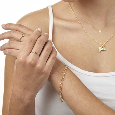 Stackable Small Heart Diamond Ring - Helen Ficalora 