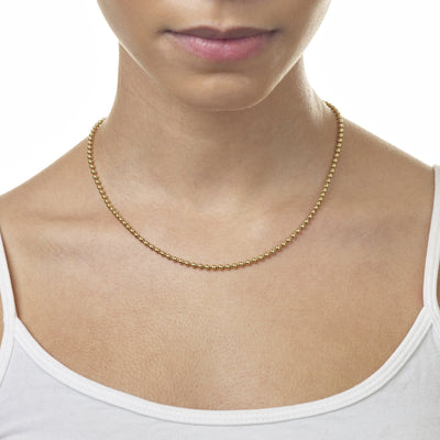 Ball Chain Yellow Gold Jewelry For Necklaces From Helen Ficalora 