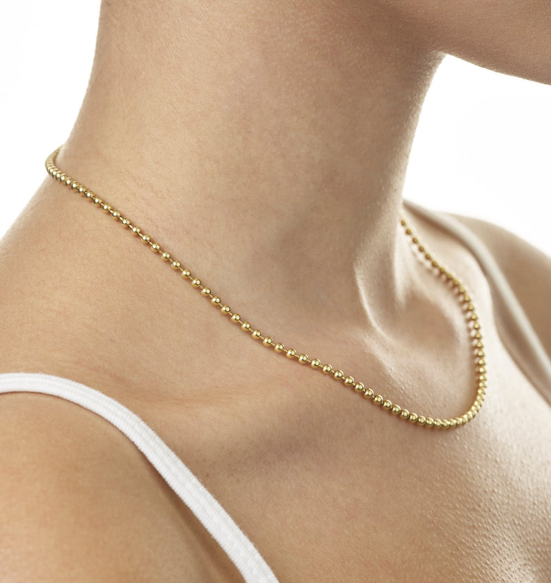 Ball Chain Yellow Gold Jewelry For Necklaces From Helen Ficalora 