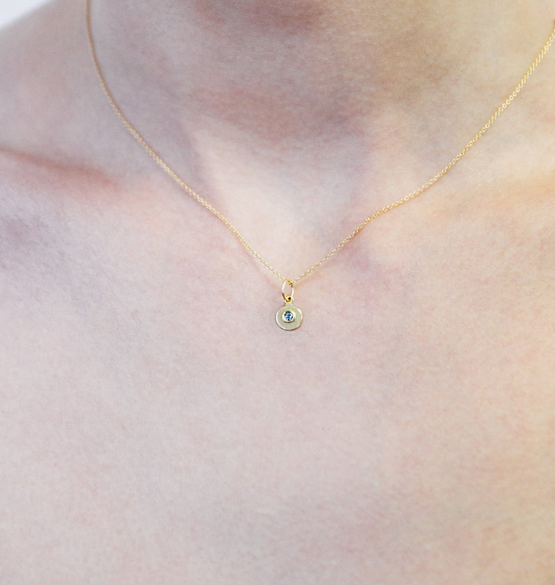 Helen Ficalora 14k Gold Small Aquamarine Birthstone Charm for Necklaces & Bracelets