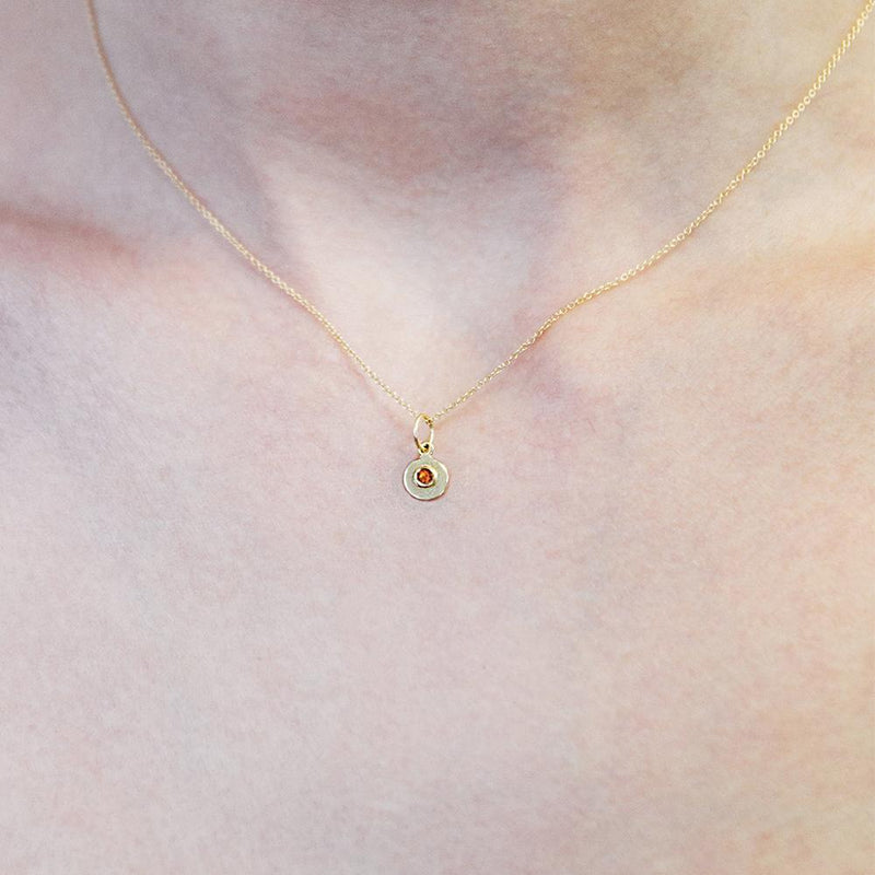 Birth Jewel Mini Disk Charm With Citrine Jewelry Helen Ficalora 14k Yellow Gold For Necklaces And Bracelets