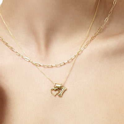 Helen Ficalora Gold Dog Bone Charm