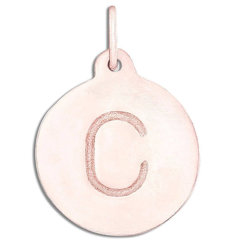 "C" Alphabet Charm 14k Rose Gold Jewelry For Necklaces And Bracelets From Helen Ficalora Every Letter And Initial Available